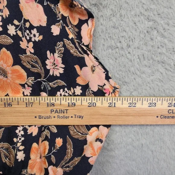 Old Navy Dress Womens XL Blue Tiered Floral Cottagecore Smocked Waist Midi Flowy - Picture 5 of 16